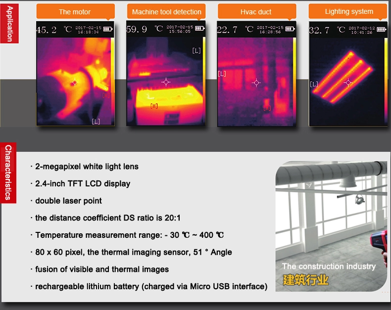 Sales promotion UNI-T UTi80 Thermal Imaging Camera Infrared Thermometer Imager -30C to 400C Degree Thermal Imaging camera