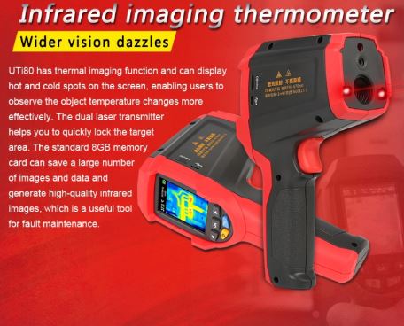 Termòmetre d'infrarojos Càmera d'imatge tèrmica de -30C a 400C graus